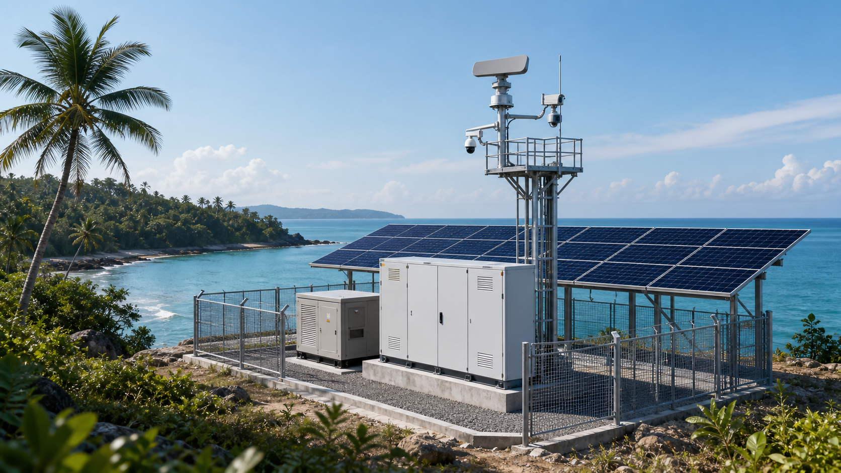 BESS powered remote coastal surveillance station